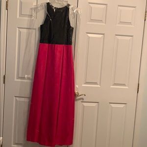 Hot Pink and Black Dress